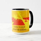 クレーンのオペレータケーブルショベルモデルAトラックSWカラー マグカップ (正面右)