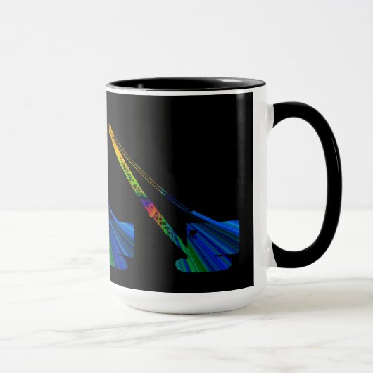 クレーンのオペレータ熱狂するカラー北西クローラ早期 マグカップ (右)