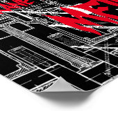 クレーンのオペレータ= MFICヴィンテージクローラクレーン白 ポスター (角)