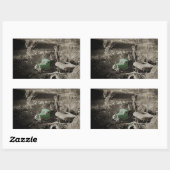 クレーンのカラスプラッシュシボレー運転技術者 長方形シール (シート)