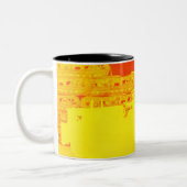 クレーンのショベル操作技術者芸術ブルドーザー日 ツートーンマグカップ (左)