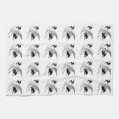 クレーンのヴィンテージの日本のなスケッチ キッチンタオル (横)