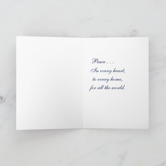 クレーンの平和-クリスマスの天使 シーズンカード (内部)