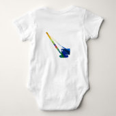 クレーンの操カラフル作技術者 ベビーボディスーツ (裏面)