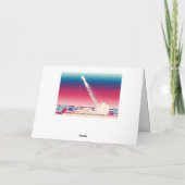 クレーンの操縦士の氷の魚釣り湖のメリークリスマス シーズンカード (裏面)