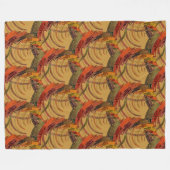 クレーンの操縦士クレーンゆがみのカラフルのクローラー フリースブランケット (正面(横))