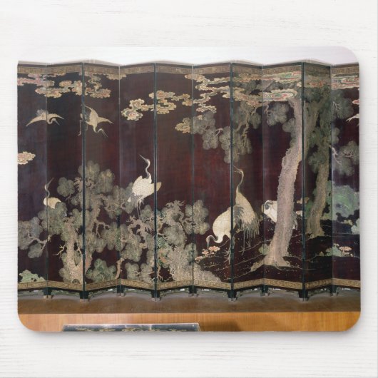 クレーンを描写するCoromandelスクリーン マウスパッド (正面)