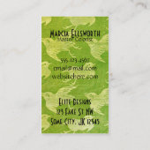 クレーンアジアヴィンテージの美容師は緑を切ります 名刺 (裏面)