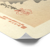 クレーンアットサンライズ、アンティーク日本のウォールアート ポスター (角)