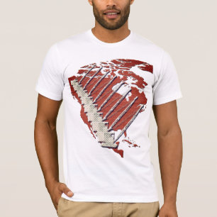 クレーンオペレータダイヤモンドプレートクレーンブリックUSマップ Tシャツ