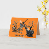 クレーンオペレータハロウィーンノースウェストエンジニアリング カード (黄色い花)