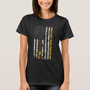 クレーンオペレーターフックアメリカ国旗のワールド最高のSリン Tシャツ