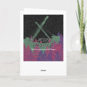 クレーンオペレーター摩擦リグ雪のクリスマス シーズンカード (裏面)