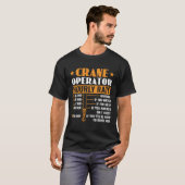 クレーンオペレーター時給建設重機 Tシャツ (正面フル)