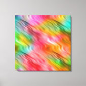 クレーンカラフルフラワーの波状組織 キャンバスプリント (正面)