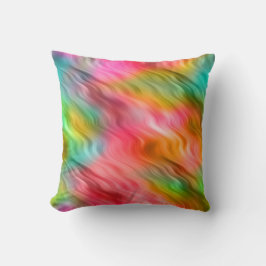 クレーンカラフルフラワーの波状組織 クッション