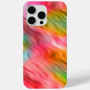 クレーンカラフルフラワーの波状組織 iPhone 15 PRO MAXケース