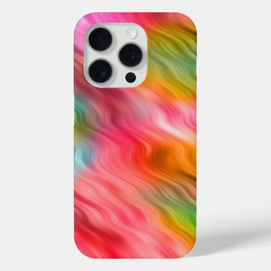 クレーンカラフルフラワーの波状組織 Case-Mate iPhoneケース (裏面)