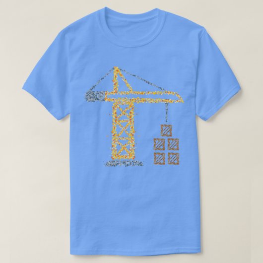 クレーンクレーン運転機クレーン運転機建物 Tシャツ (デザイン正面)