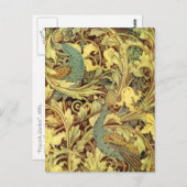 クレーンズアールヌーボーピーコックガーデン ポストカード (正面/裏面)