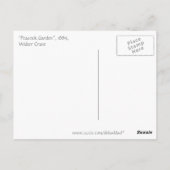 クレーンズアールヌーボーピーコックガーデン ポストカード (裏面)