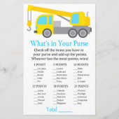 クレーントラックあなたの財布ゲームのベビーシャワーの何が (正面)