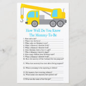 クレーントラックどのようにベビーシャワーゲームを知っている (正面)