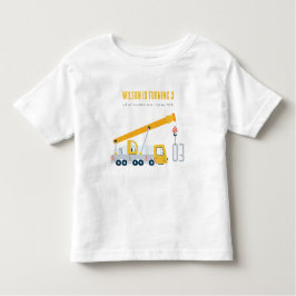 クレーントラック建築車両子供の誕生日 トドラーTシャツ