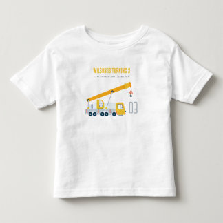 クレーントラック建築車両子供の誕生日 トドラーTシャツ