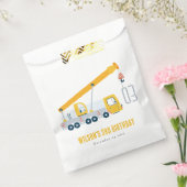 クレーントラック建築車両子供の誕生日 フェイバーバッグ (封をした状態)