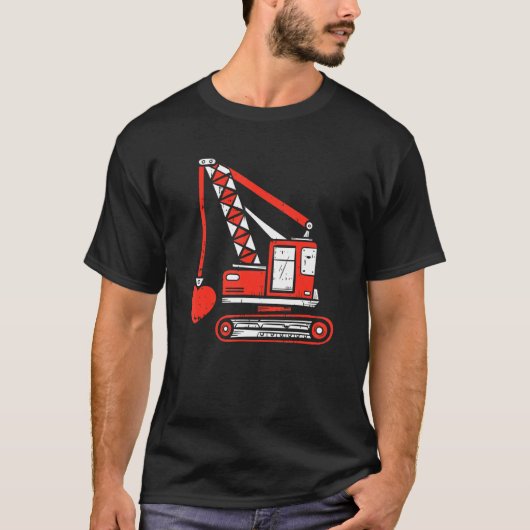 クレーンハートバレンタインデー建築ヘビーエクイ Tシャツ (正面)