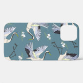 クレーンパターン、イラストレーション飛んでいるバード。 Case-Mate iPhoneケース (裏面 (横))