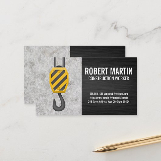 クレーンフック | プーリーウインチ建築 予約カード (正面/裏面インサイチュ)