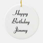 クレーンフライカスタム誕生日 セラミックオーナメント (裏面)