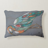 クレーンモザイクデザインの美しい枕 アクセントクッション (正面)