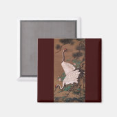 クレーンワナベシ日本のファインアート マグネット (正面/裏面)