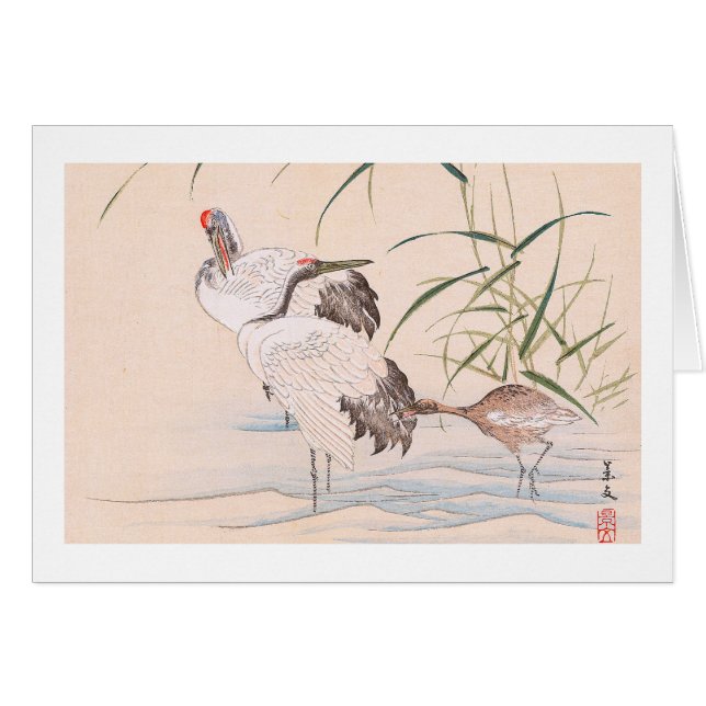 クレーンヴィンテージの芸術を渡る鳥および花のアルバム (正面横)