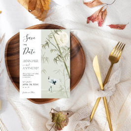 クレーン及び竹植物 セーブザデート