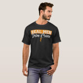 クレーン実在運転員人駆動クレーン建築 Tシャツ (正面フル)