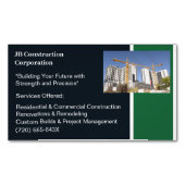 クレーン建物契約者建物建築 マグネット名刺 (正面)