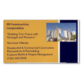 クレーン建物契約者建物建築 マグネット名刺 (正面)