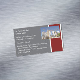 クレーン建物契約者建物建築 マグネット名刺