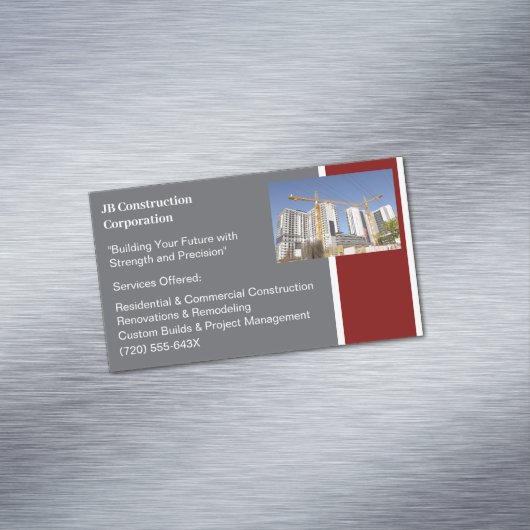 クレーン建物契約者建物建築 マグネット名刺 (インサイチュ)