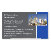 クレーン建物契約者建物建築 マグネット名刺 (正面)