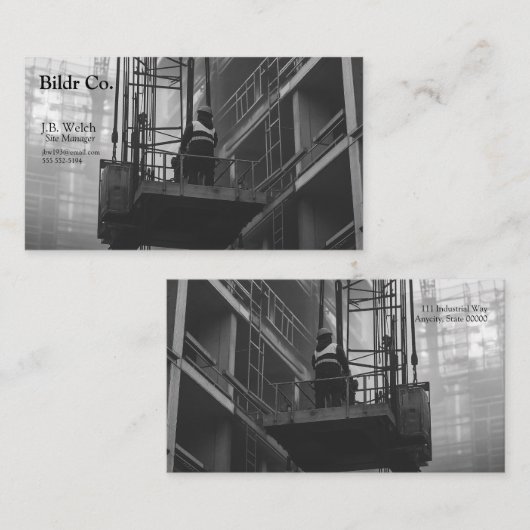 クレーン建築の乗務員 名刺 (正面/裏面)