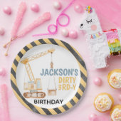 クレーン建築ダーティ3rdy誕生日プレート ペーパープレート (パーティー)