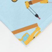 クレーン建築トラックベビー名前をカスタムする フリースブランケット (角)