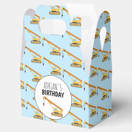 クレーン建築トラックボーイバースデーパーティー フェイバーボックス (オープン)