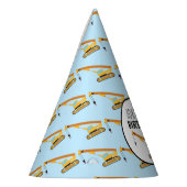 クレーン建築トラックボーイ誕生日 パーティーハット (左)