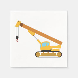 クレーン建築トラック スタンダードカクテルナプキン